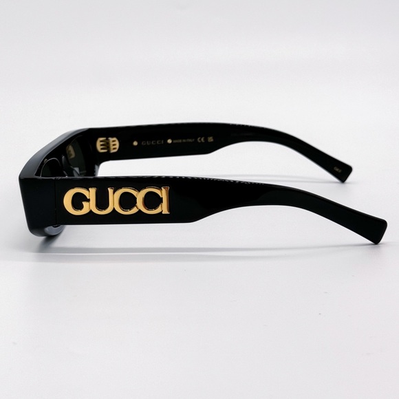 NEW GUCCI GG1771S 001 GEOMETRIC BLACK GREY WOMEN SUNGLASSES GUCCI - Picture 8 of 13